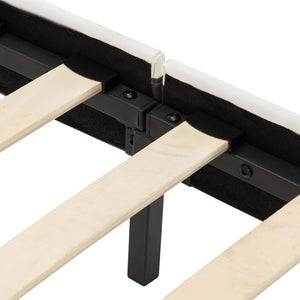 Κρεβάτι 140 x 200 εκ. από Δερματίνη με Στρώμα Αφρού Μνήμης