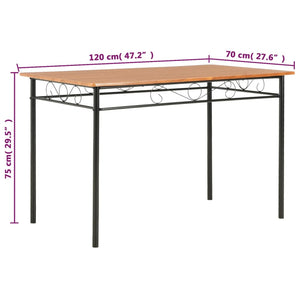 Τραπεζαρία Καφέ 120 x 70 x 75 εκ. από MDF - PAKOBAZAAR