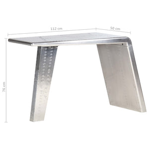 Γραφείο Aviator Ασημί 112 x 50 x 76 εκ. Μεταλλικό - Pakobazaar