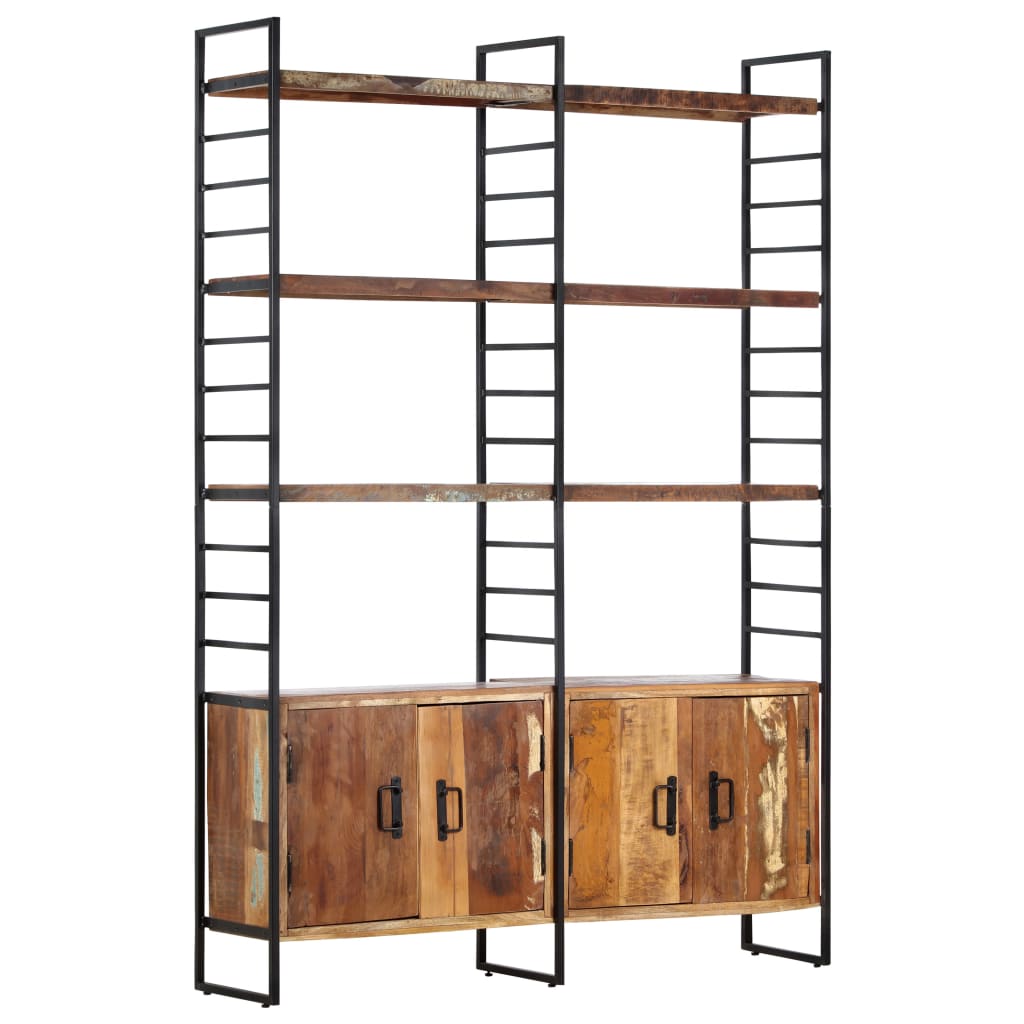 Βιβλιοθήκη με 4 Επίπεδα 124x30x180 εκ. Μασίφ Ανακυκλωμένο Ξύλο - PAKOBAZAAR