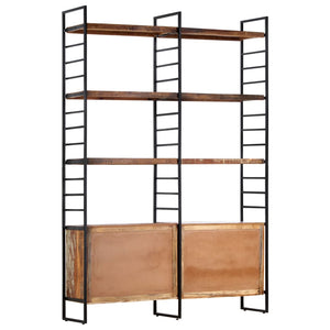 Βιβλιοθήκη με 4 Επίπεδα 124x30x180 εκ. Μασίφ Ανακυκλωμένο Ξύλο - PAKOBAZAAR