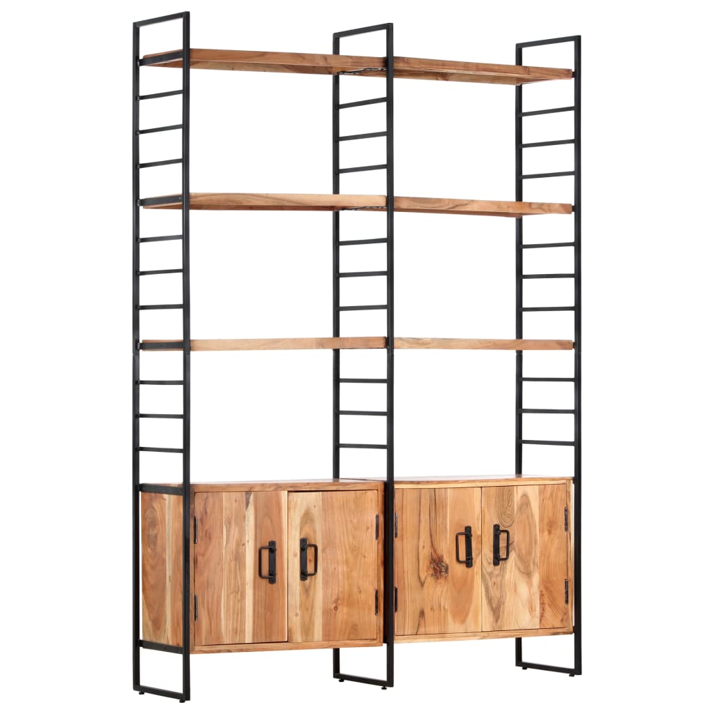 Βιβλιοθήκη με 4 Επίπεδα 124 x 30 x 180 εκ. Μασίφ Ξύλο Ακακίας - PAKOBAZAAR