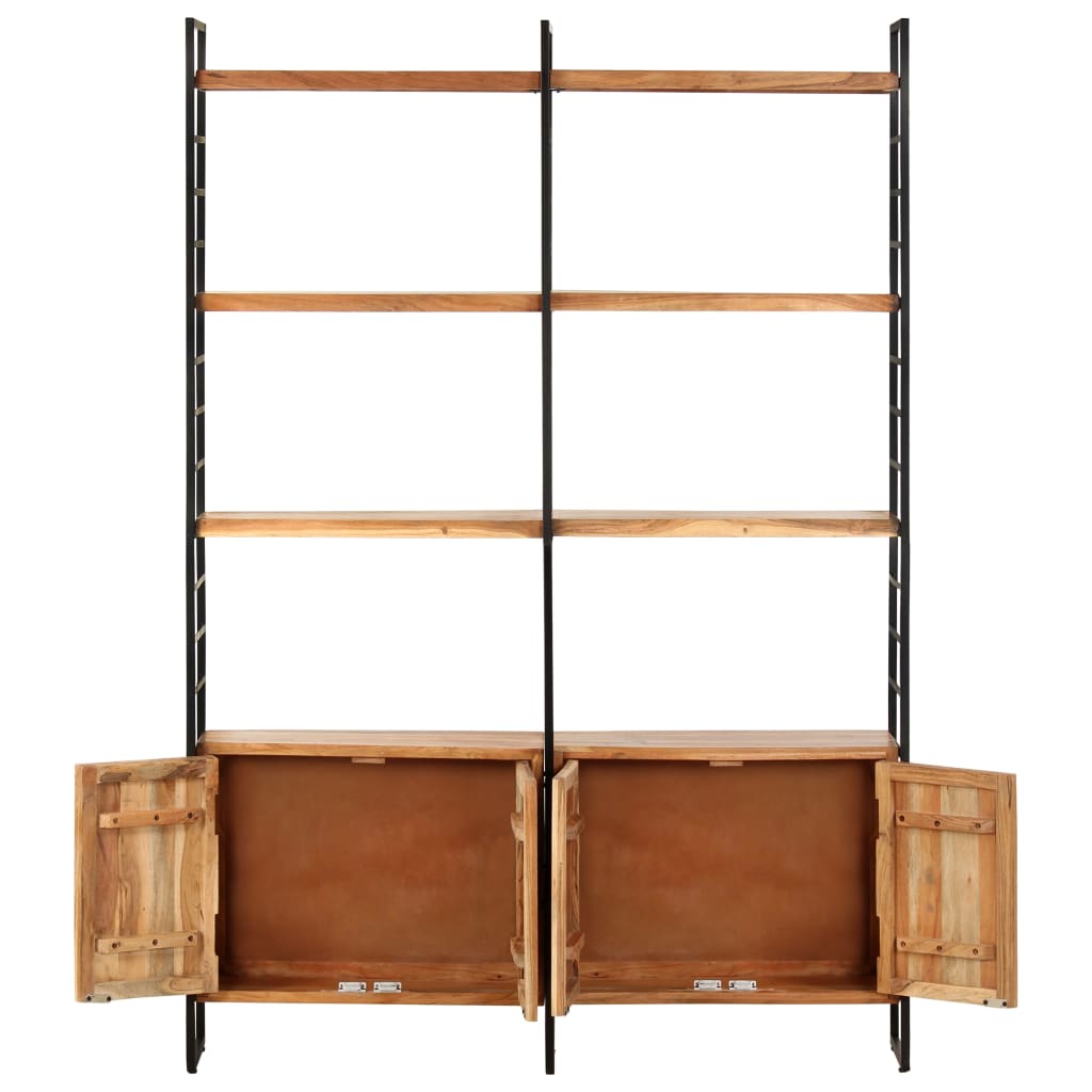 Βιβλιοθήκη με 4 Επίπεδα 124 x 30 x 180 εκ. Μασίφ Ξύλο Ακακίας - PAKOBAZAAR