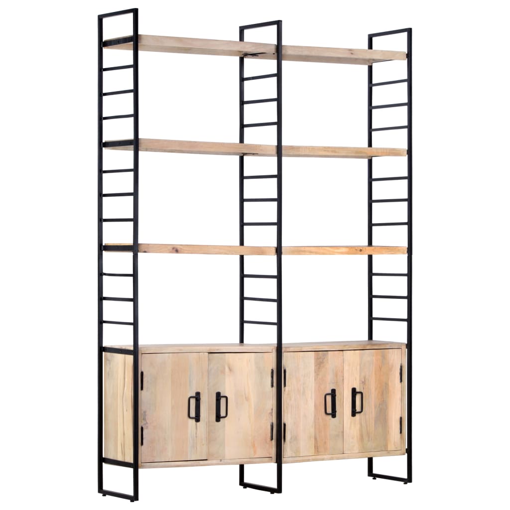 Βιβλιοθήκη με 4 Επίπεδα 124 x 30 x 180 εκ. Μασίφ Ξύλο Μάνγκο - PAKOBAZAAR