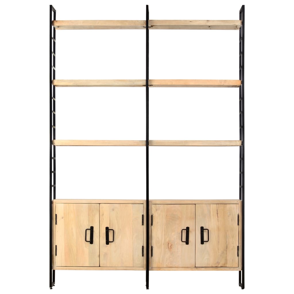Βιβλιοθήκη με 4 Επίπεδα 124 x 30 x 180 εκ. Μασίφ Ξύλο Μάνγκο - PAKOBAZAAR