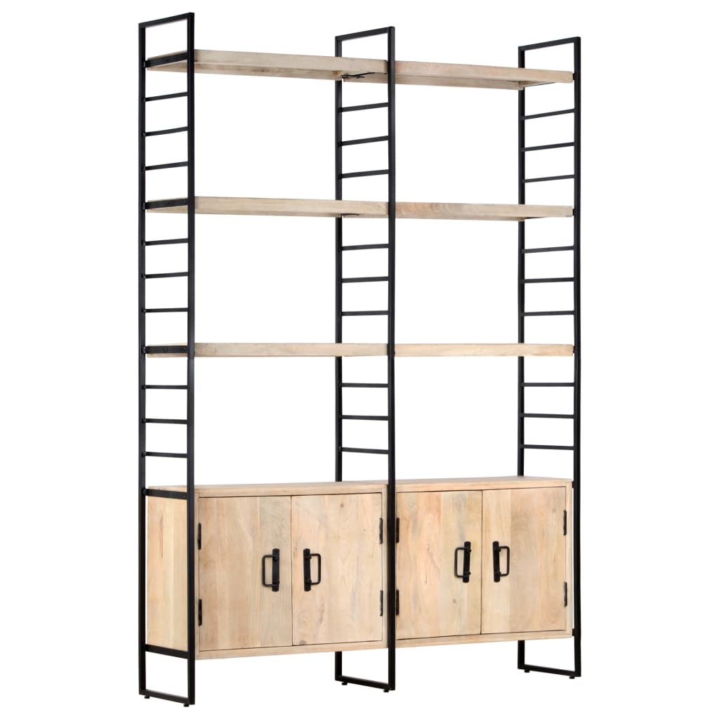 Βιβλιοθήκη με 4 Επίπεδα 124 x 30 x 180 εκ. Μασίφ Ξύλο Μάνγκο - PAKOBAZAAR