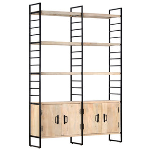 Βιβλιοθήκη με 4 Επίπεδα 124 x 30 x 180 εκ. Μασίφ Ξύλο Μάνγκο - PAKOBAZAAR
