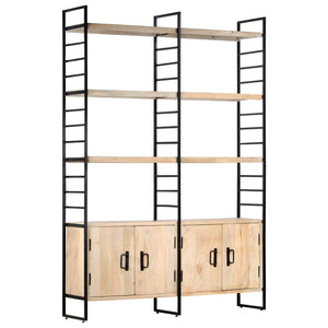 Βιβλιοθήκη με 4 Επίπεδα 124 x 30 x 180 εκ. Μασίφ Ξύλο Μάνγκο - PAKOBAZAAR