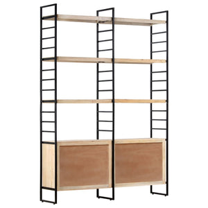 Βιβλιοθήκη με 4 Επίπεδα 124 x 30 x 180 εκ. Μασίφ Ξύλο Μάνγκο - PAKOBAZAAR