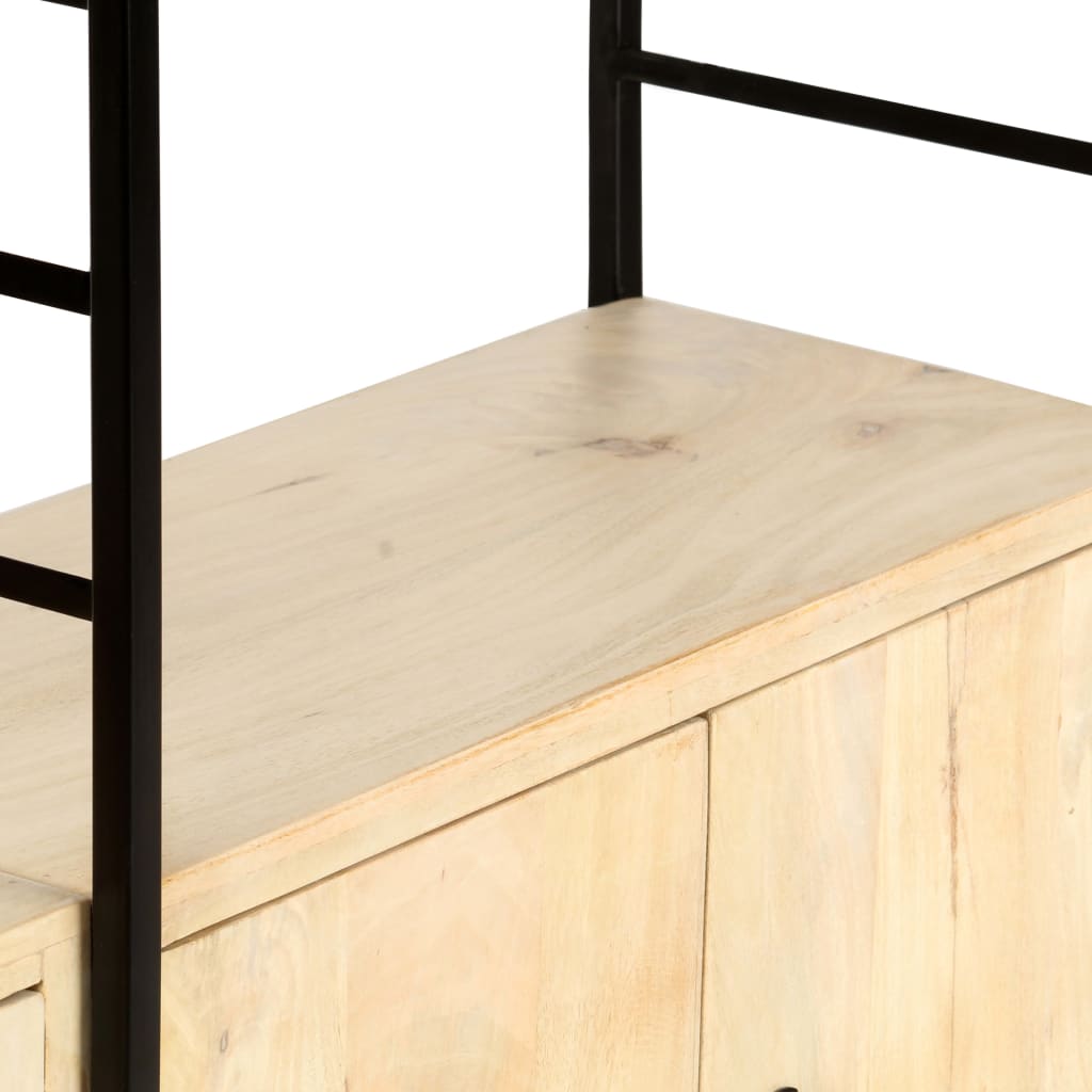 Βιβλιοθήκη με 4 Επίπεδα 124 x 30 x 180 εκ. Μασίφ Ξύλο Μάνγκο - PAKOBAZAAR