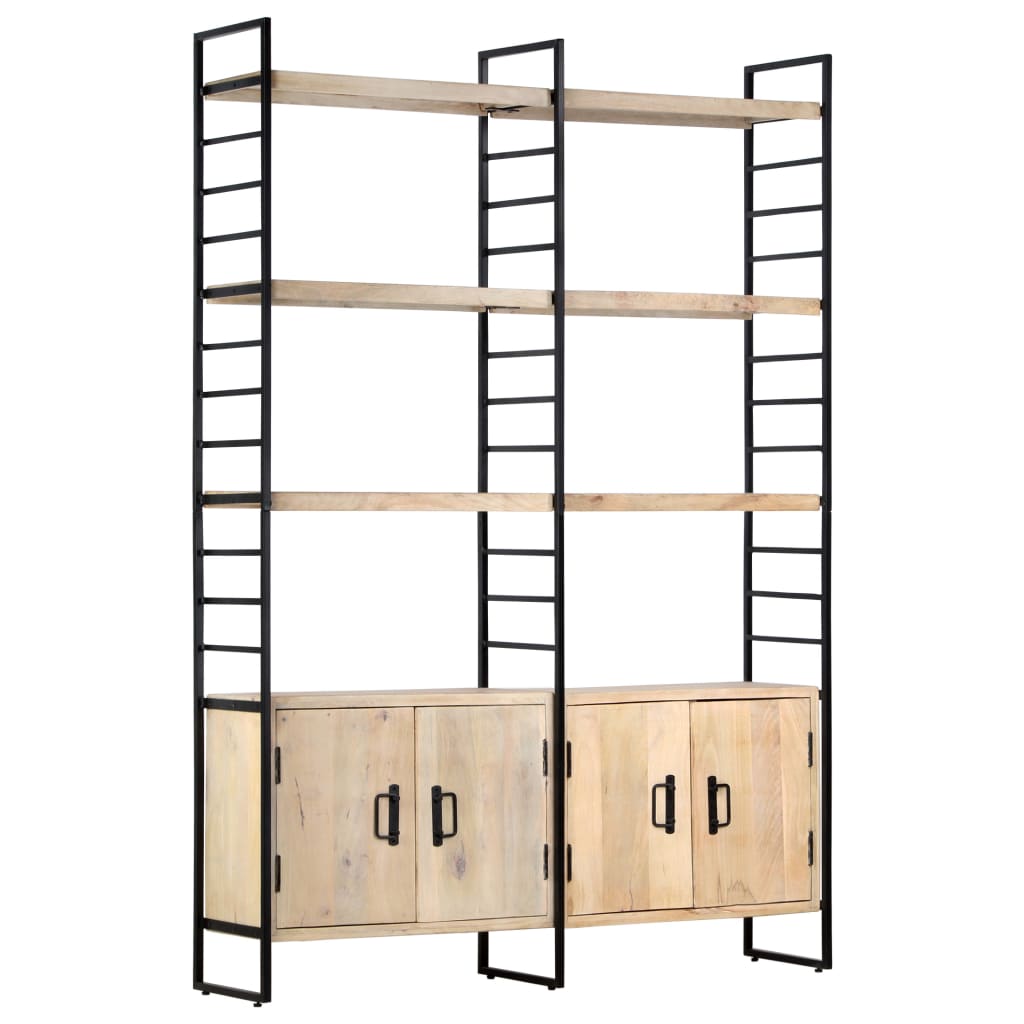 Βιβλιοθήκη με 4 Επίπεδα 124 x 30 x 180 εκ. Μασίφ Ξύλο Μάνγκο - PAKOBAZAAR