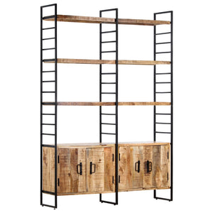 Βιβλιοθήκη με 4 Επίπεδα 124x30x180 εκ. Ακατέργαστο Ξύλο Μάνγκο