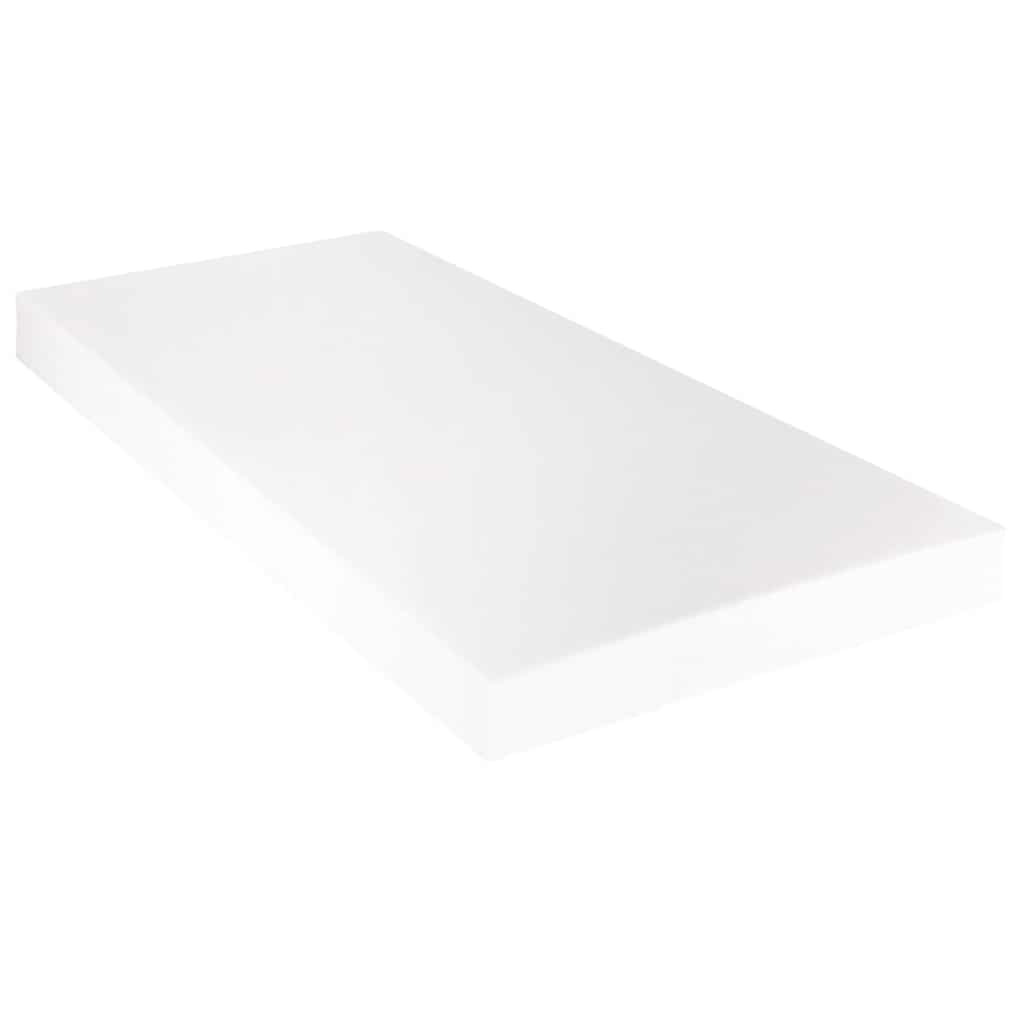 Κρεβάτι με LED Μπλε 90 x 200 εκ. Υφασμάτινο με Στρώμα