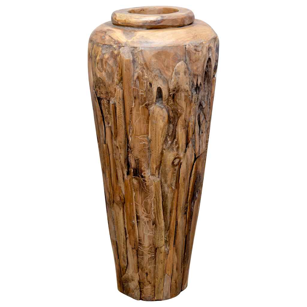 Βάζο Διακοσμητικό 40 x 100 εκ. από Μασίφ Ξύλο Teak - Pakobazaar