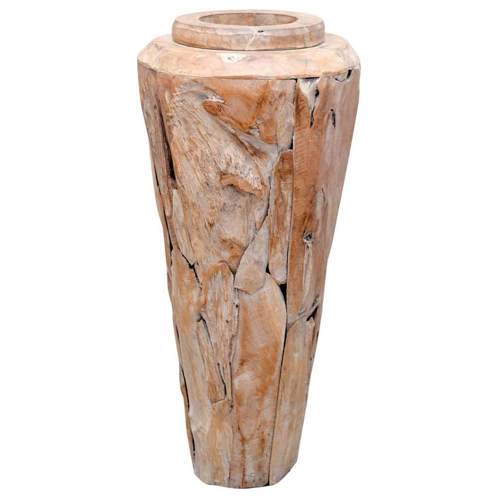 Βάζο Διακοσμητικό 40 x 100 εκ. από Μασίφ Ξύλο Teak - Pakobazaar