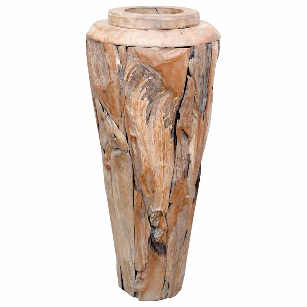 Βάζο Διακοσμητικό 40 x 100 εκ. από Μασίφ Ξύλο Teak - Pakobazaar