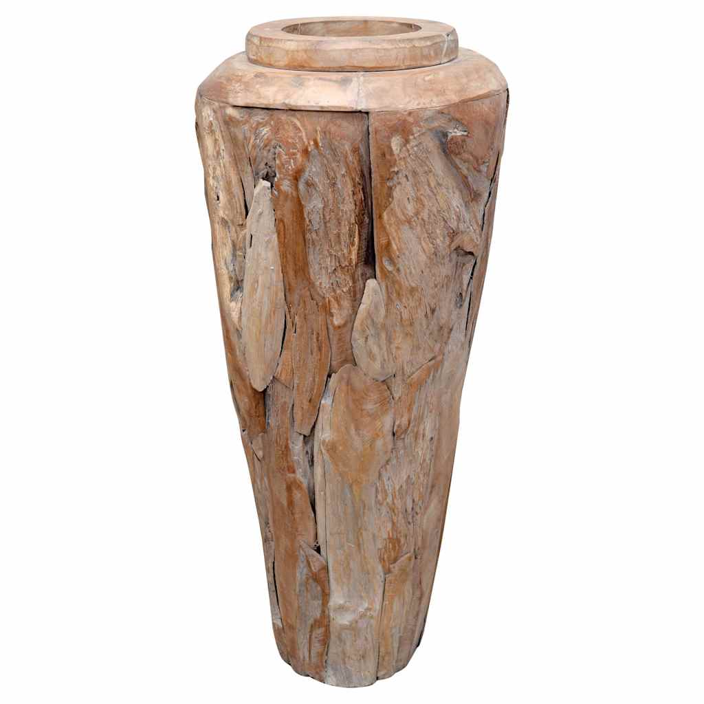 Βάζο Διακοσμητικό 40 x 100 εκ. από Μασίφ Ξύλο Teak - Pakobazaar