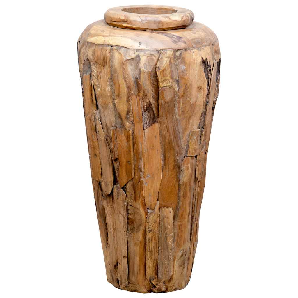 Βάζο Διακοσμητικό 40 x 80 εκ. από Μασίφ Ξύλο Teak - Pakobazaar