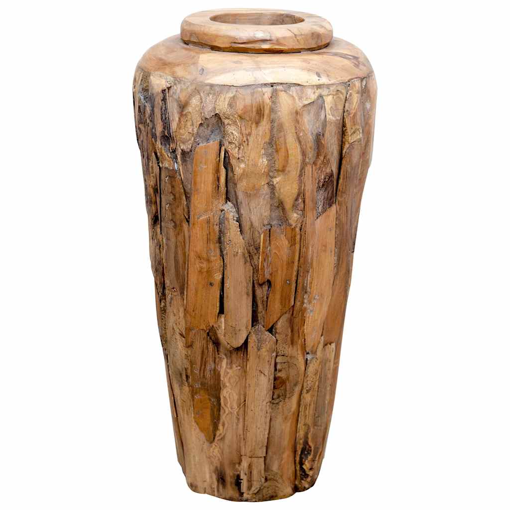Βάζο Διακοσμητικό 40 x 80 εκ. από Μασίφ Ξύλο Teak - Pakobazaar