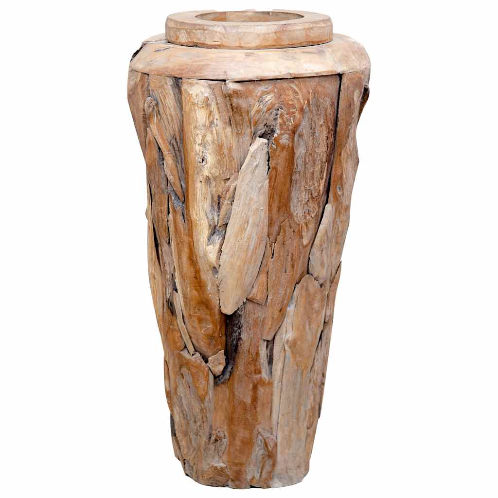 Βάζο Διακοσμητικό 40 x 80 εκ. από Μασίφ Ξύλο Teak - Pakobazaar