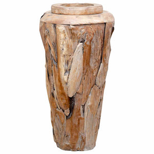 Βάζο Διακοσμητικό 40 x 80 εκ. από Μασίφ Ξύλο Teak - Pakobazaar