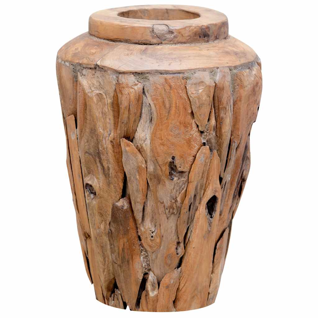 Βάζο Διακοσμητικό 40 x 60 εκ. από Μασίφ Ξύλο Teak - PAKOBAZAAR