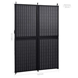 Ηλιακός Φορτιστής με Πάνελ Πτυσσόμενος 100 W 12 V