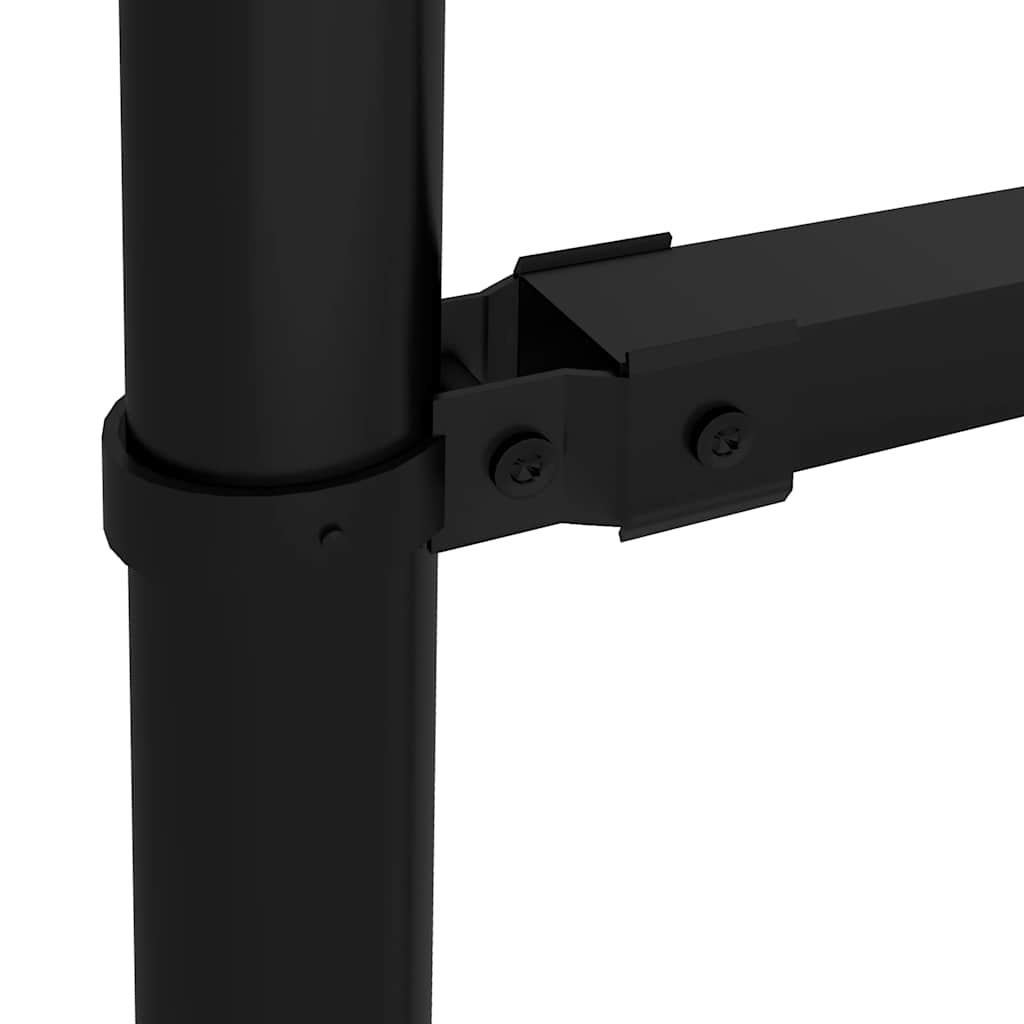 Φράχτης Κήπου με Κορυφή Δόρυ από Ατσάλι 1781,5 x 100 εκ. Μαύρος