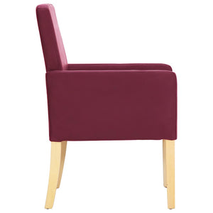 Πολυθρόνες Τραπεζαρίας 6 τεμ. Μπορντό από Συνθετικό Δέρμα