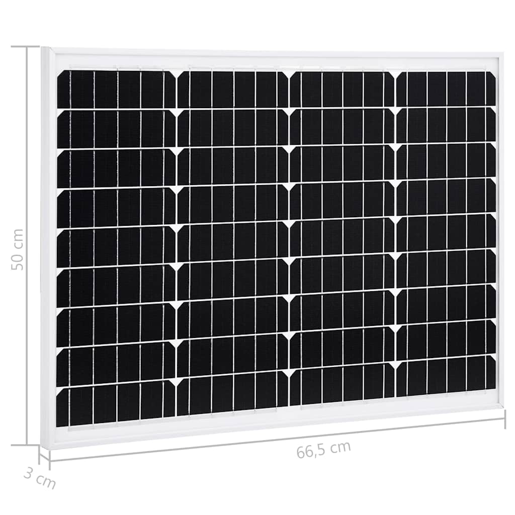 Ηλιακό Πάνελ Μονοκρυσταλλικό 50 W Αλουμίνιο / Γυαλί Ασφαλείας