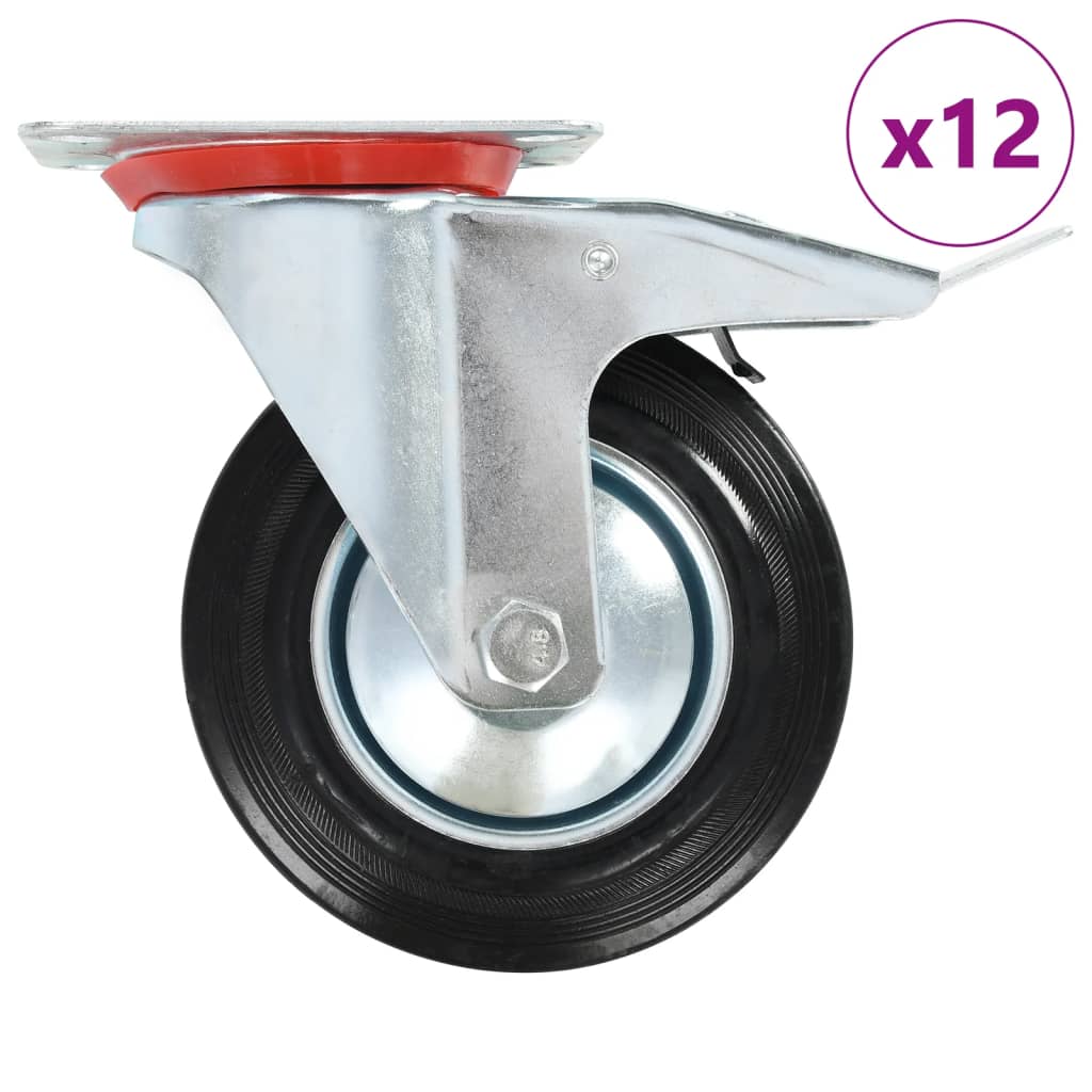 Ρόδες Περιστρεφόμενες 12 τεμ. 160 χιλ. - PAKOBAZAAR