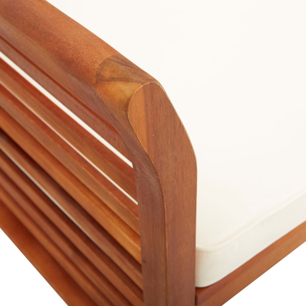 Παγκάκι Κήπου Τριθέσιο 150 εκ. Μασίφ Ξύλο Ακακίας με Μαξιλάρι - Pakobazaar