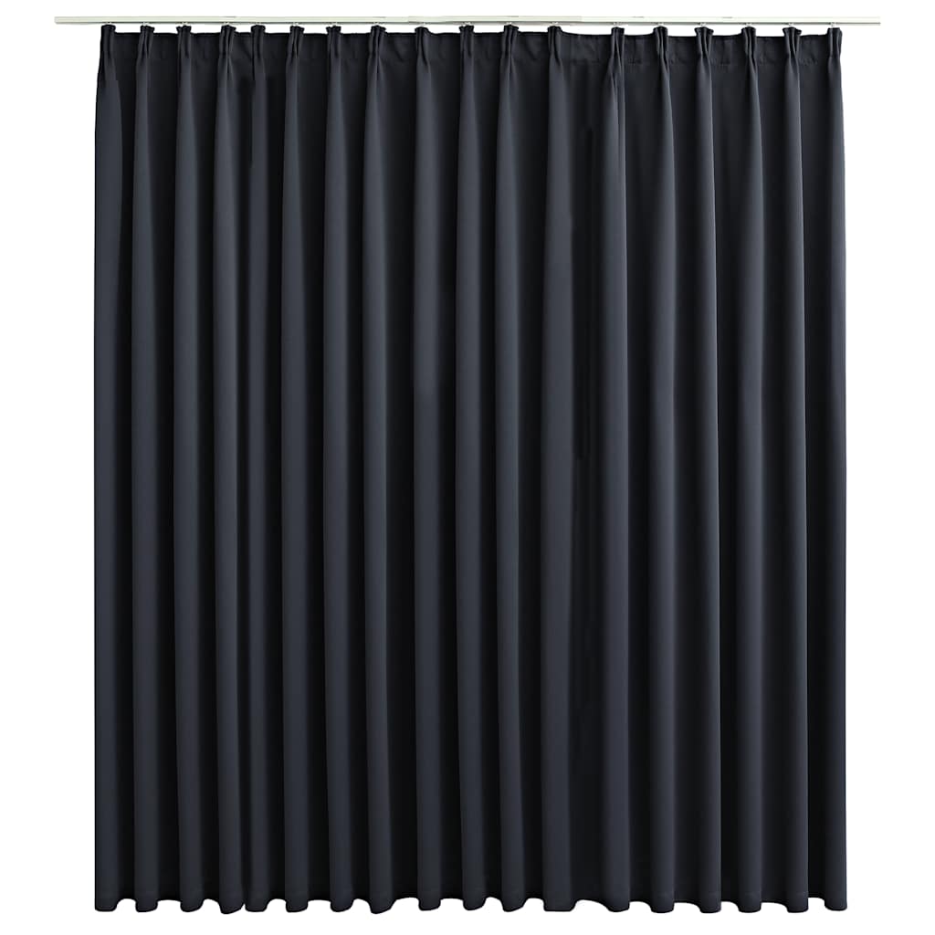 Κουρτίνα Συσκότισης με Γάντζους Μαύρη 290 x 245 εκ. - PAKOBAZAAR