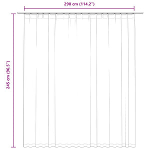 Κουρτίνα Συσκότισης με Γάντζους Ανθρακί 290 x 245 εκ. - PAKOBAZAAR