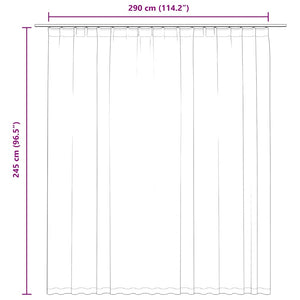 Κουρτίνα Συσκότισης με Γάντζους Γκρι 290 x 245 εκ. - PAKOBAZAAR