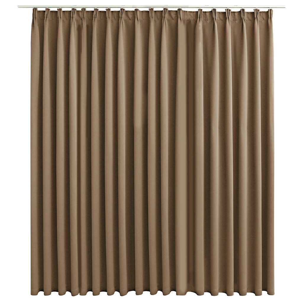 Κουρτίνα Συσκότισης με Γάντζους Χρώμα Taupe 290 x 245 εκ. - PAKOBAZAAR