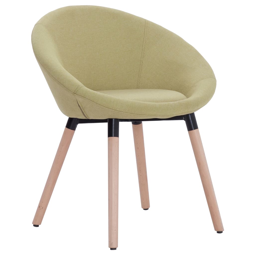 Καρέκλες Τραπεζαρίας 6 τεμ. Πράσινες Υφασμάτινες