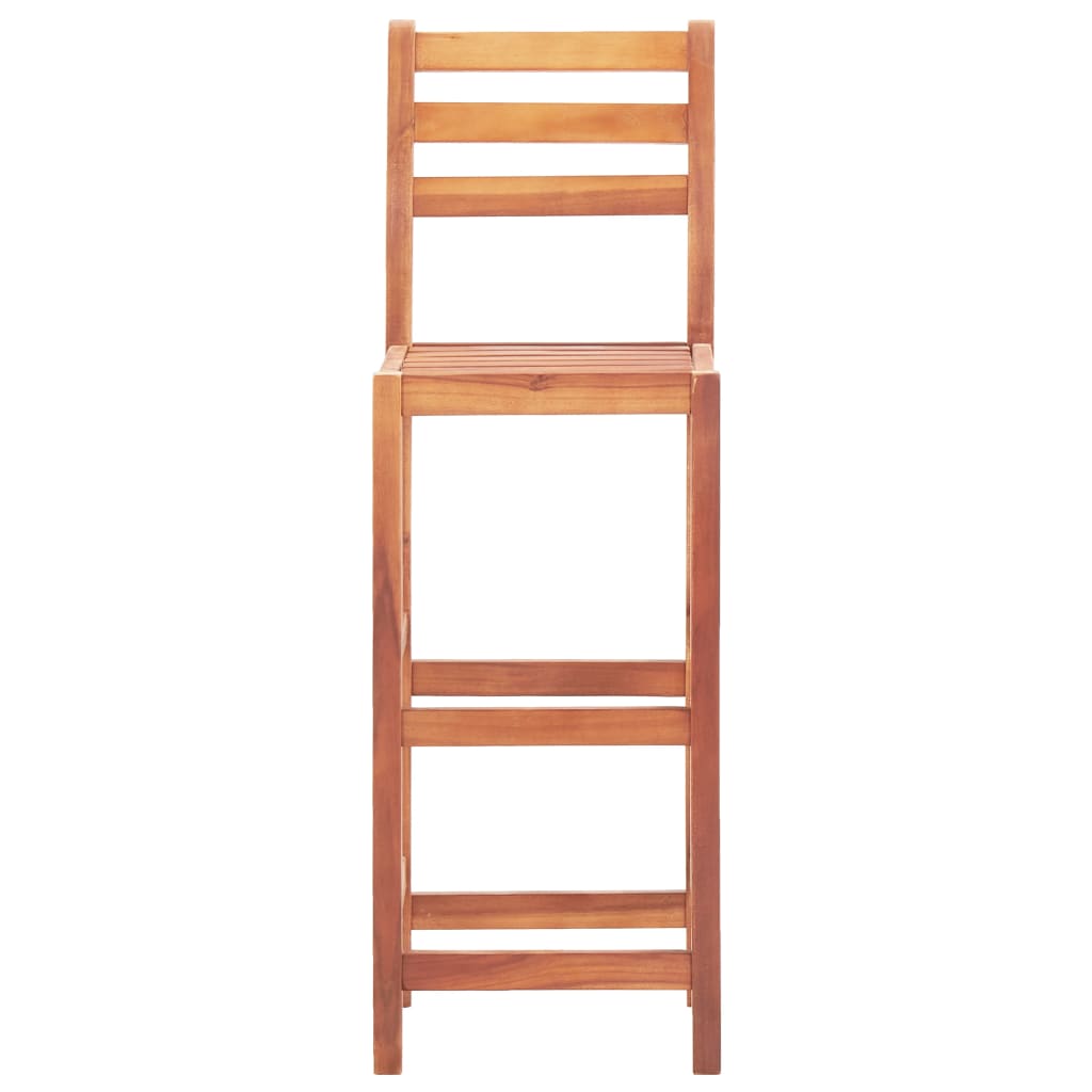 Καρέκλες Μπαρ 4 τεμ. από Μασίφ Ξύλο Ακακίας - Pakobazaar