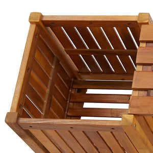Πάγκος Κήπου με 2 Γλάστρες 150x30x40 εκ. από Μασίφ Ξύλο Ακακίας - Pakobazaar