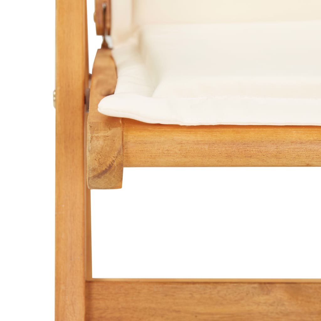 Καρέκλες Κήπου Ανακλινόμενες 2 τεμ. Καφέ από Μασίφ Ξύλο Ακακίας - Pakobazaar