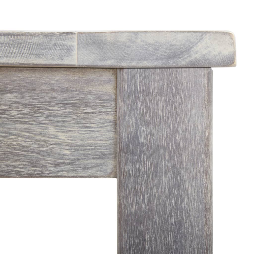 Σετ Τραπεζαρίας Εξ. Χώρου 7 τεμ. Γκρι Πατίνα Μασίφ Ξύλο Ακακίας