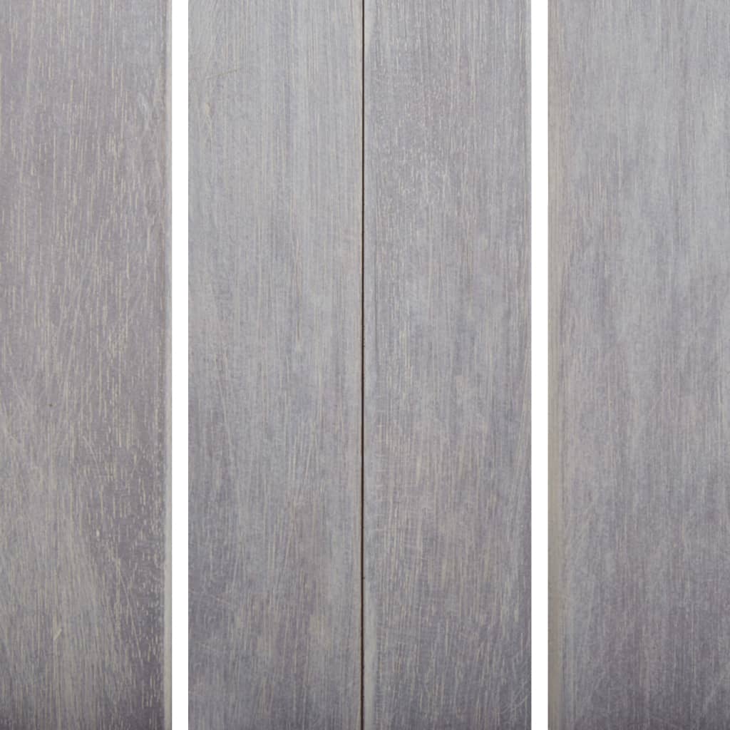 Σετ Τραπεζαρίας Εξ. Χώρου 7 τεμ. Γκρι Πατίνα Μασίφ Ξύλο Ακακίας