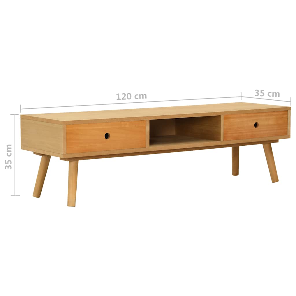 Έπιπλο Τηλεόρασης 120 x 35 x 35 εκ. από Μασίφ Ξύλο Πεύκου