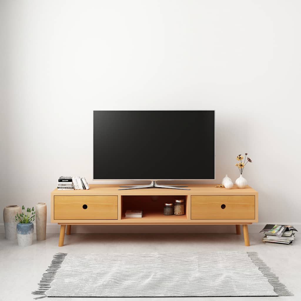 Έπιπλο Τηλεόρασης 120 x 35 x 35 εκ. από Μασίφ Ξύλο Πεύκου