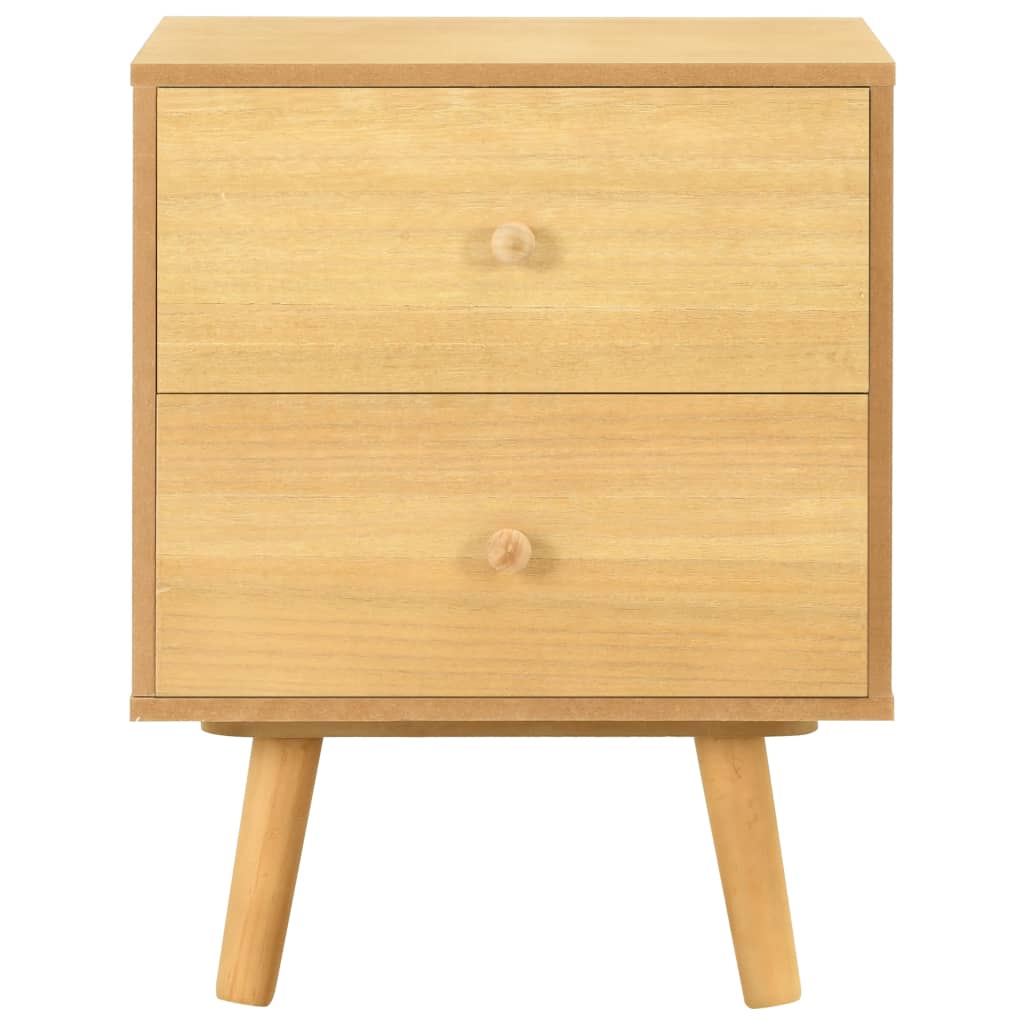 Κομοδίνα 2 τεμ. 40 x 30 x 50 εκ. από Μασίφ Ξύλο Πεύκου