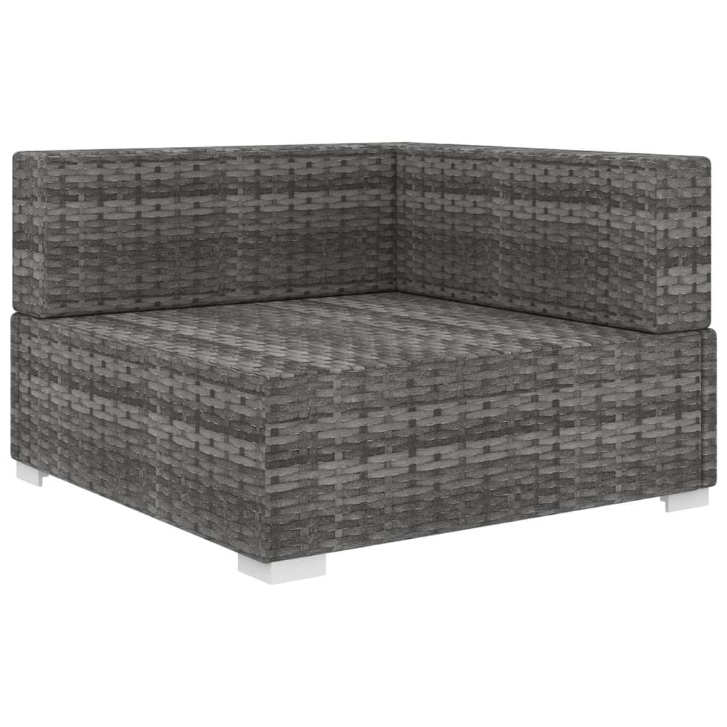 Γωνιακό Κάθισμα Τμηματικό 1 τεμ. Γκρι Συνθετ. Ρατάν + Μαξιλάρια