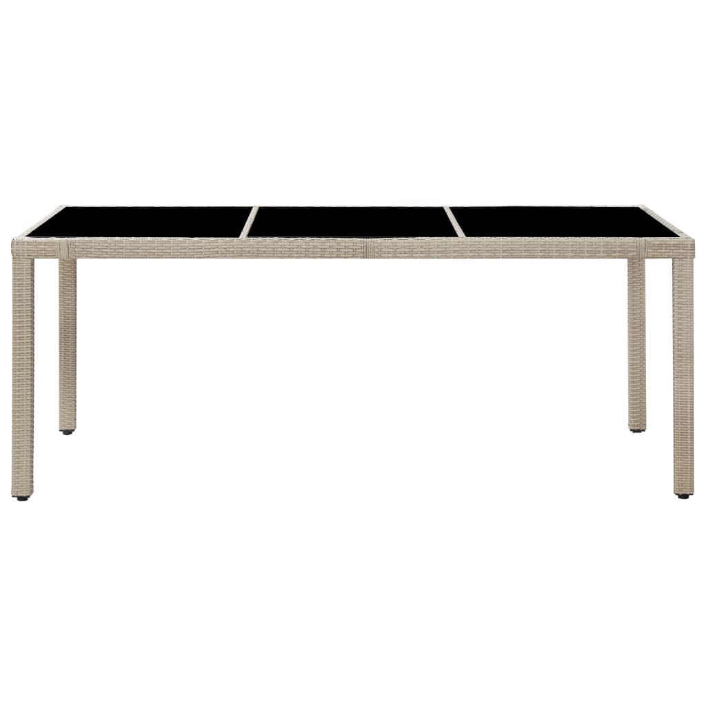 Σετ Τραπεζαρίας Εξ. Χώρου 9 τεμ. Μπεζ Συνθ. Ρατάν με Μαξιλάρια - Pakobazaar