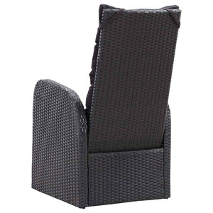 Σετ Εξωτερικής Τραπέζης με μαξιλάρι 11 pcs Μαύρο Πολυ ράταν