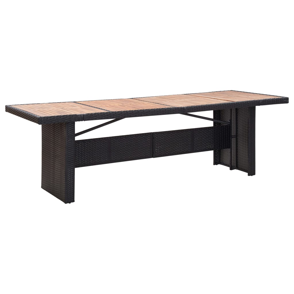 Σετ Τραπεζαρίας Εξ. Χώρου 11 τεμ Μαύρo Συνθ. Ρατάν/Ξύλο Ακακίας