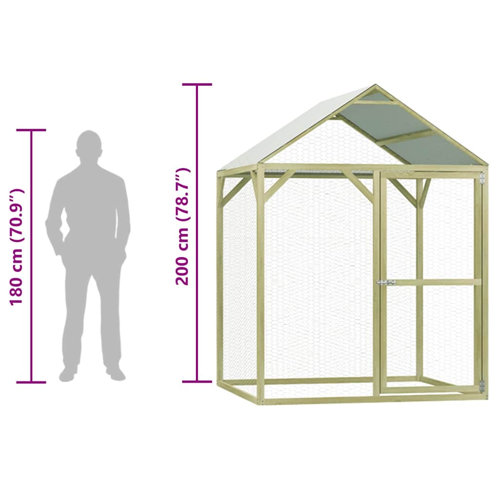 Κοτέτσι 1,5 x 1,5 x 2 μ. από Εμποτισμένο Ξύλο Πεύκου - Pakobazaar